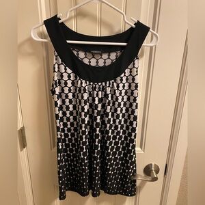 PerSeption Concept M Top Black White stretch Blouse medium sleeveless shirt med